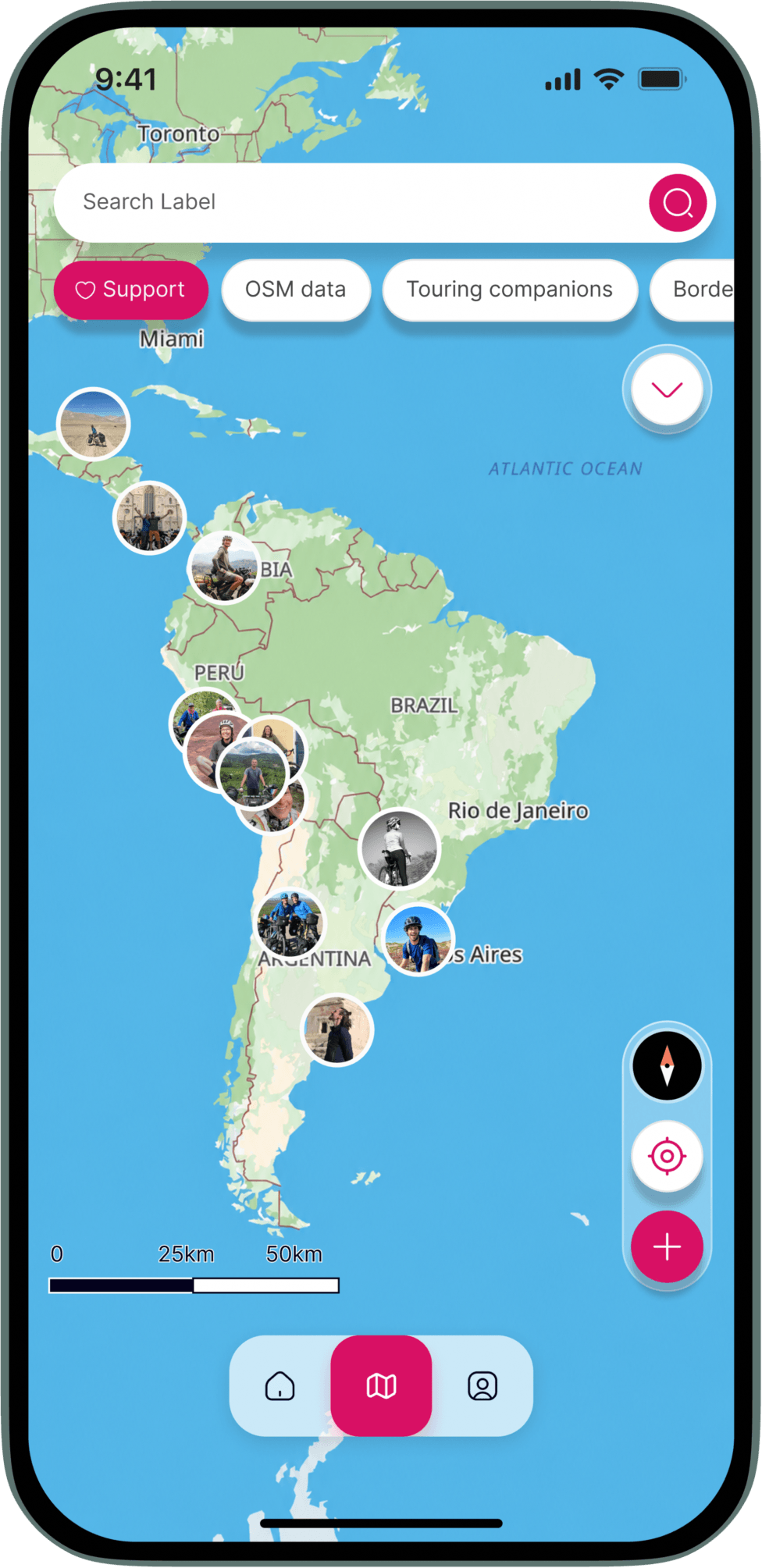 Rolling Around App - Meet cyclists and touring companions